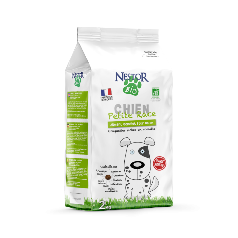 CROQUETTES BIO POUR CHIEN DE PETITE RACE DE MOINS DE 10Kg - Sac de 2 Kg CROQUETTES BIO POUR CHIEN DE PETITE RACE DE MOINS DE 10Kg - Sac de 2 Kg
