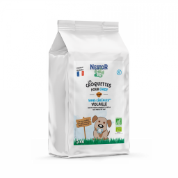 CROQUETTES BIO POUR CHIOT TOUTES RACES SANS CÉRÉALES - Sac de 5kg