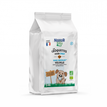 CROQUETTES BIO POUR CHIOT TOUTES RACES SANS CÉRÉALES - Sac de 5kg