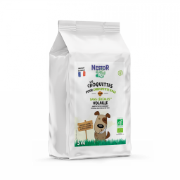 CROQUETTES BIO POUR CHIEN DE PETITE RACE - SANS CÉRÉALES ET SANS GLUTEN - Sac de 5 Kg