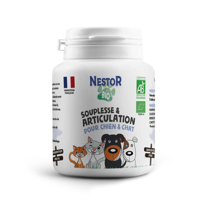 "SOUPLESSE ET ARTICULATION" pour chien et chat - Poudre en pot de 100g