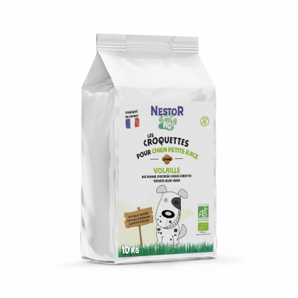 CROQUETTES BIO POUR CHIEN DE PETITE RACE  10 KILOS