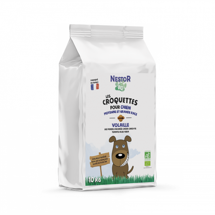 CROQUETTES BIO POUR CHIEN MOYENNE ET GRANDE RACE - 10 KG