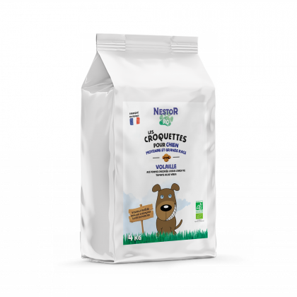 CROQUETTES BIO POUR CHIEN DE MOYENNE ET GRANDE RACE - Sac de 4 Kg