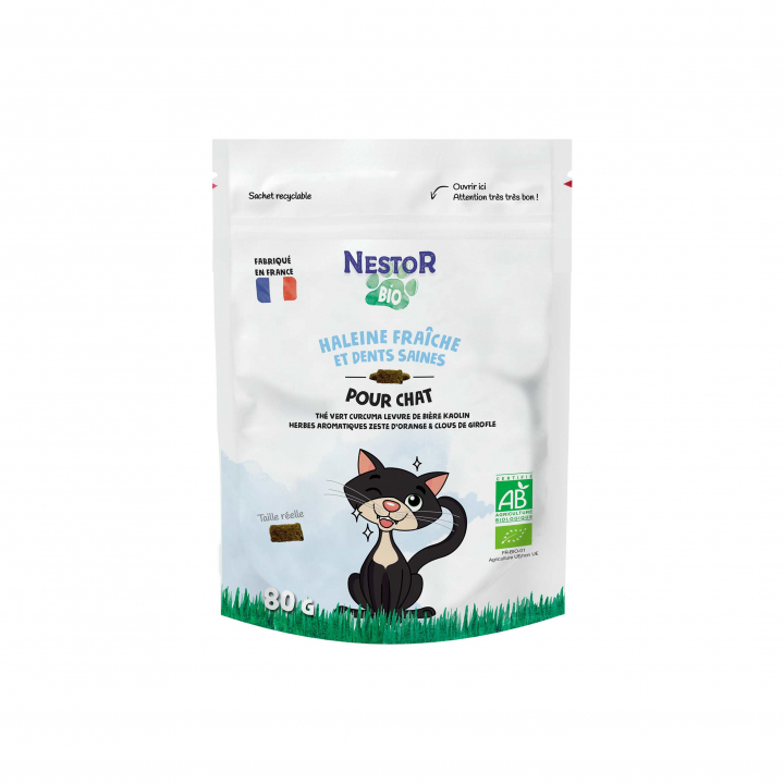 HALEINE FRAICHE ET DENTS SAINES CHAT (sachet de 80gr)