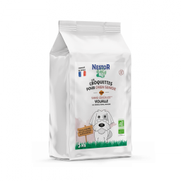 CROQUETTES POUR CHIEN SENIOR TOUTES RACES SANS CÉRÉALES - Sac de 5 Kg