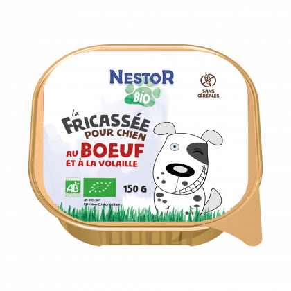 copy of FRICASSÉES BIO SANS CÉRÉALES POUR CHIEN - 9 barquettes de 300 gr