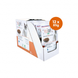 ÉMINCÉS Saumon & Légumes BIO POUR CHAT - 12 x 85gr
